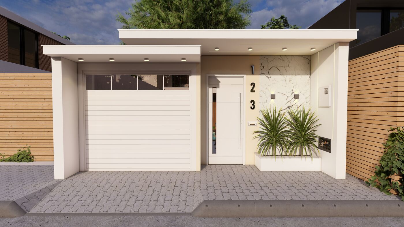 Fachada de clínica — projeto comercial